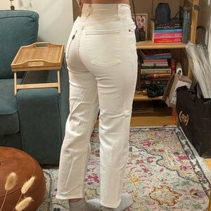 High-Rise Straight Leg Women’s Jeans in White